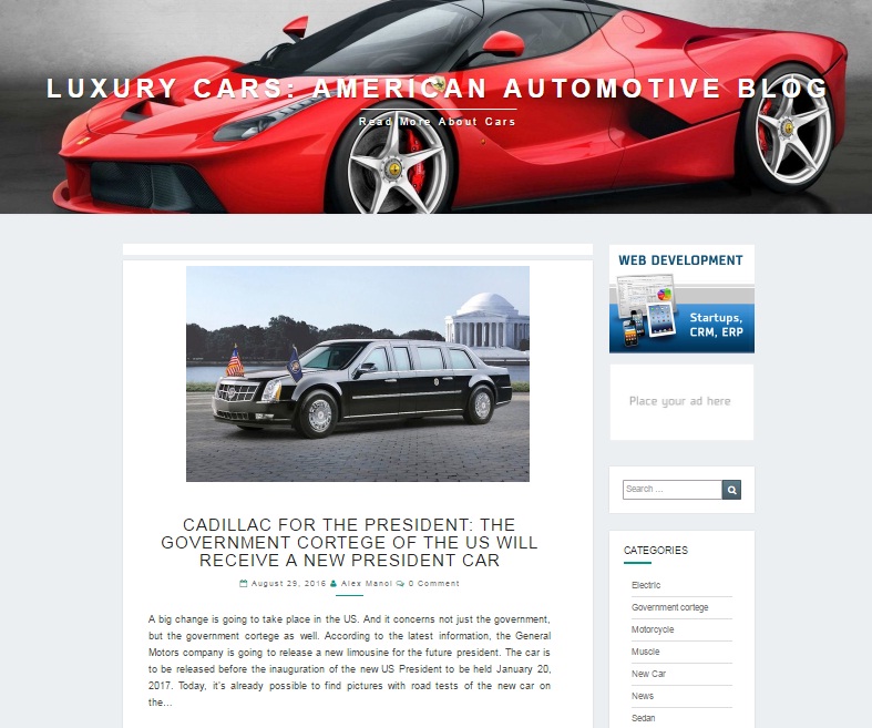 Представляем наш новый проект – Luxury cars: American automotive blog!